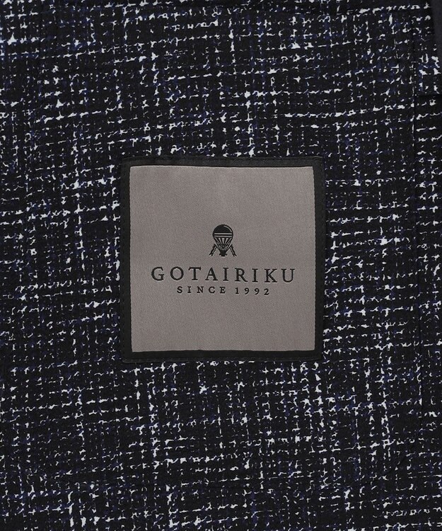 GOTAIRIKU 【吸汗速乾/シワになりにくい/ストレッチ/通気性】クールマックスサッカー シャツジャケット ネイビー系8