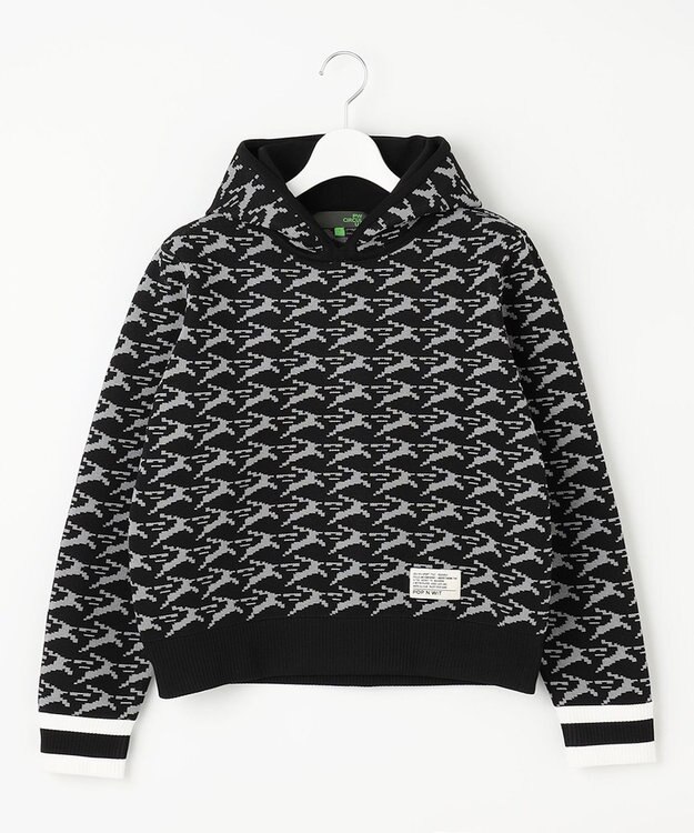 PW CIRCULUS 【イージーケア/軽量】【WOMEN】 MOFUモチーフ ニットフーディ ブラック系