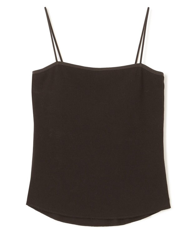 uncrave 【洗濯機洗い可】リブ カップ付き キャミソール（uncrave STANDARD） チャコールブラウン