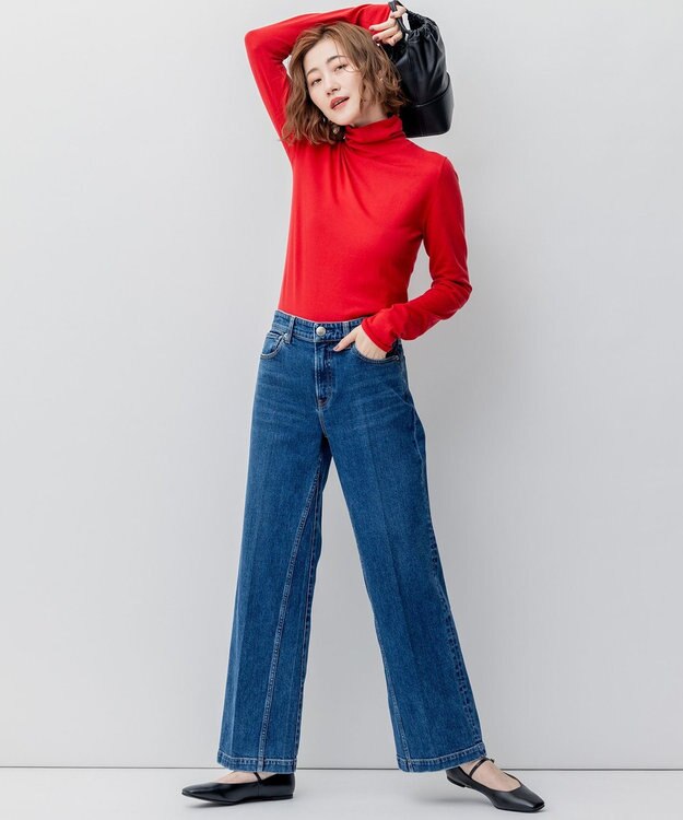 23区 S 【洗える】スムージーコットン シアー ニット レッド系