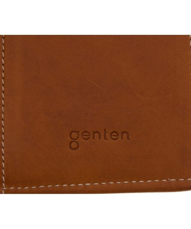 genten カットワーク 二つ折り財布 チャ