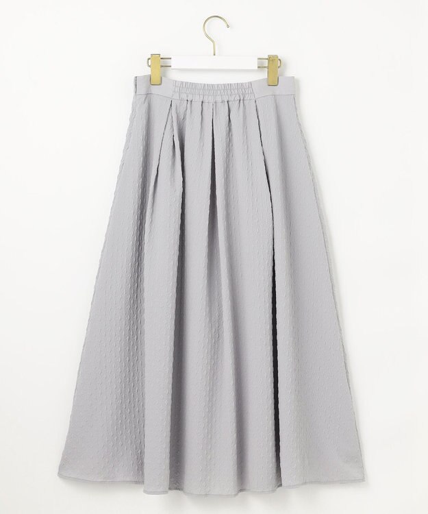 ANY SIS 【好印象企画】襟配色ニット×タックスカートセット ブラック×グレー