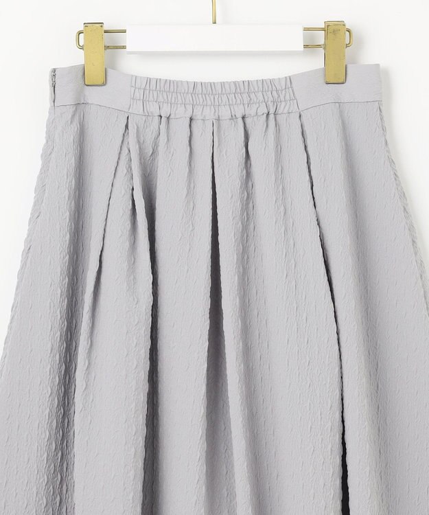 ANY SIS 【好印象企画】襟配色ニット×タックスカートセット ブラック×グレー