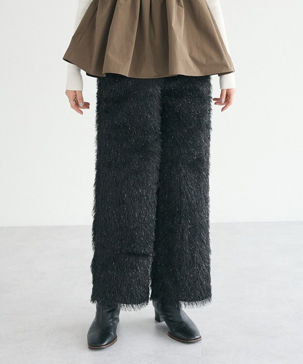 CRAFT STANDARD BOUTIQUE シャギーワイドパンツ Black