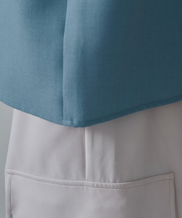 WEGO 【速乾/しわになりにくい/MLサイズ展開】ドライポリオープンカラーシャツ（SS） サックス