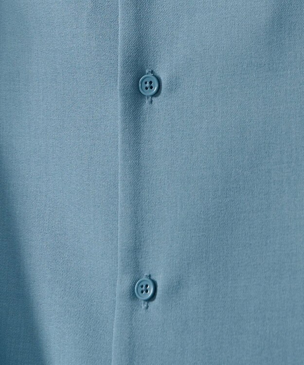 WEGO 【速乾/しわになりにくい/MLサイズ展開】ドライポリオープンカラーシャツ（SS） サックス