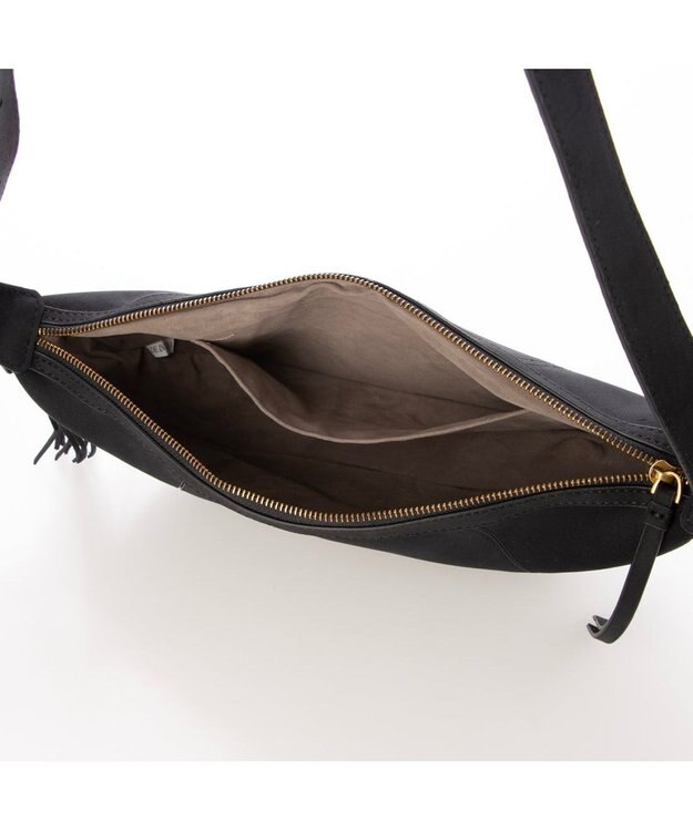 UNBILLION カシュカシュ cachecache / スエードフリンジ引手ショルダー ブラック