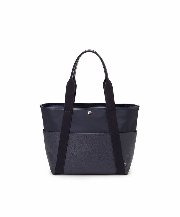 TOPKAPI 【Breath TOPKAPI】【TOPKAPI × 藤本美貴さんコラボ】スコッチグレイン 10ポケット トートバッグ L/マザーズバッグ/撥水 ネイビー