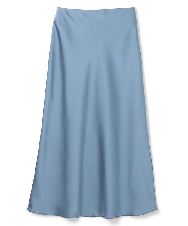 UNFILO 【新色・新サイズ登場！】サテン ナロースカート スモーキーブルー