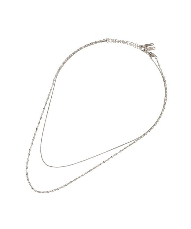 YECCA VECCA 【2本SET】ステンレス2連ネックレス Silver