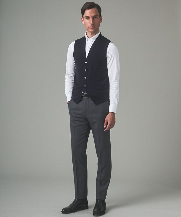 GOTAIRIKU 胸ポケット付にアップデート【吸水速乾/ストレッチ】クールマックス鹿の子 ビズシャツ_ボタンダウン ホワイト系