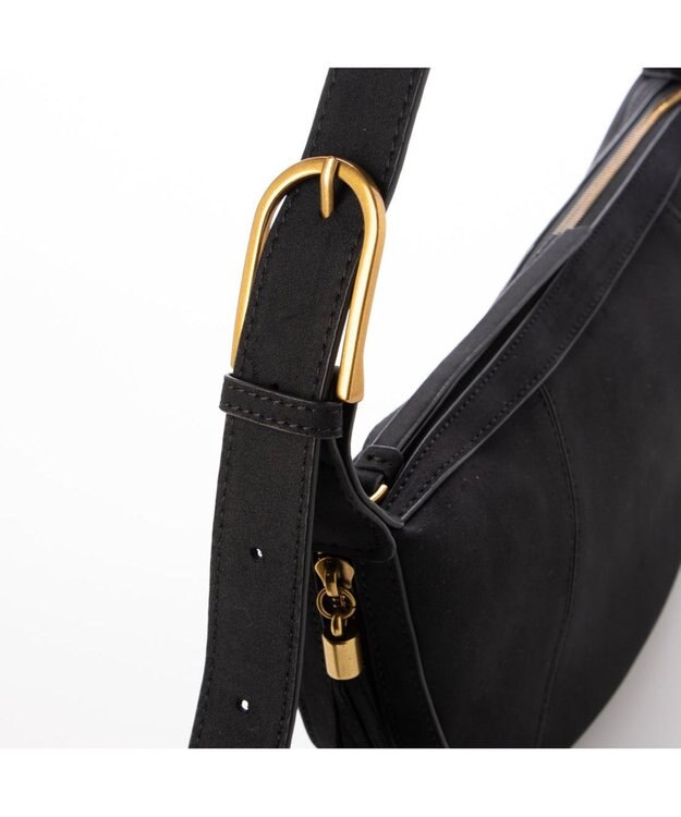 UNBILLION カシュカシュ cachecache / スエードフリンジ引手ショルダー ブラック