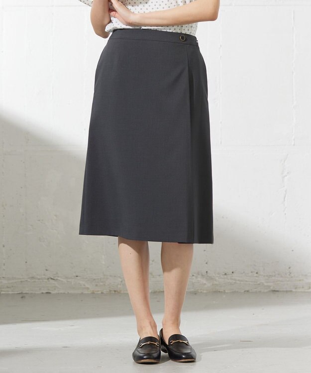 J.PRESS LADIES 【セットアップ対応・洗える】DRYウーステッド スカート