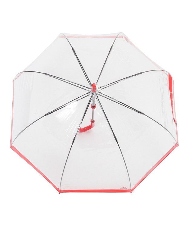 MOONBAT 【雑誌掲載／non・no】フルトン (FULTON) Birdcage ワンポイントロゴ 長傘 透明傘 レッド