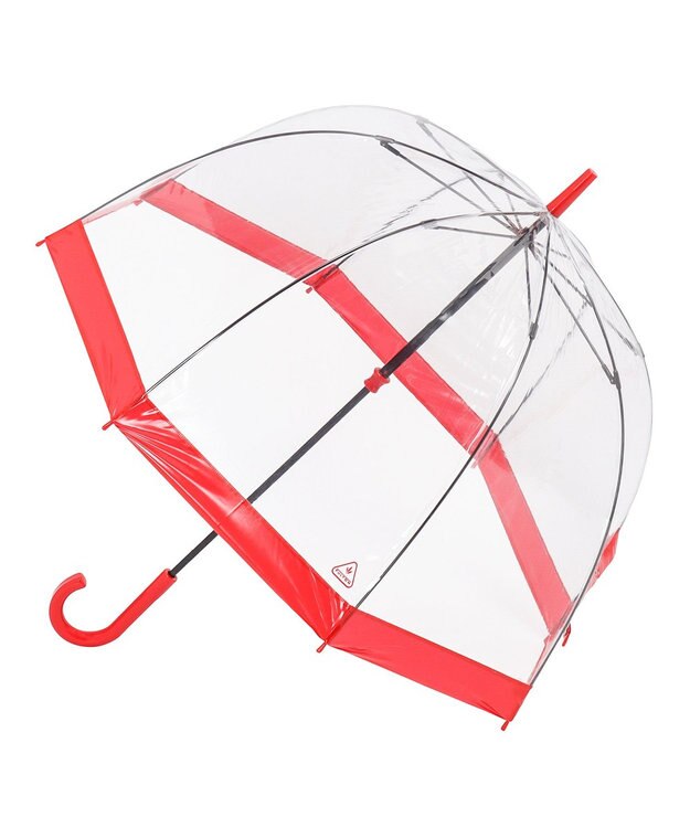 MOONBAT 【雑誌掲載／non・no】フルトン (FULTON) Birdcage ワンポイントロゴ 長傘 透明傘 レッド