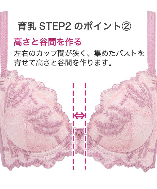 BRADELIS New York 【BRADELIS New York】ベルステップ２ブラ23S2 高さを出してシャープなバストをつくる ピンク