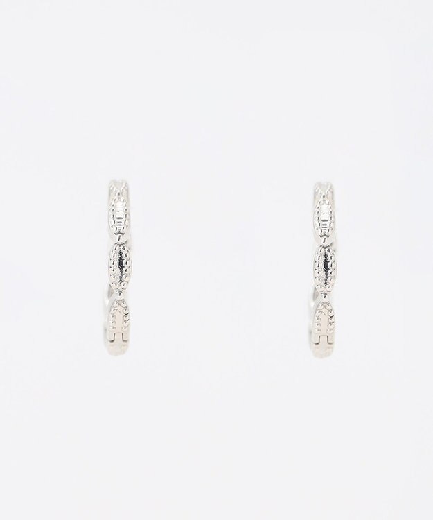 TOCCA 【WEB限定】DAISY PETAL HOOP PIERCED EARRINGS K10ホワイトゴールド 淡水パール 2WAYピアス ホワイトゴールド系