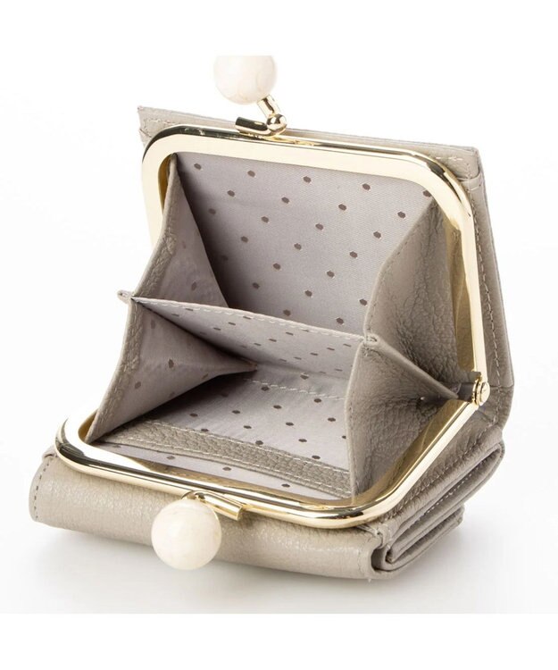 UNBILLION perche アクリル玉三つ折りミニサイフ グレードット