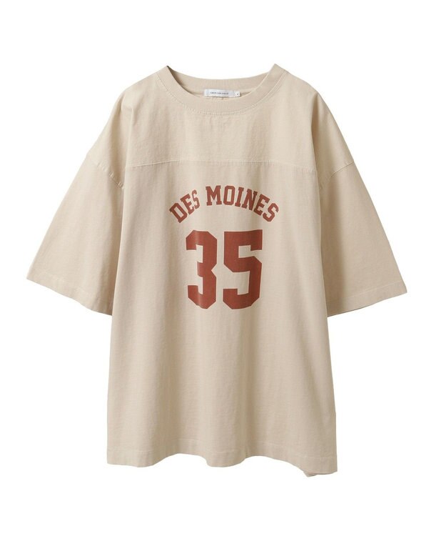 AMERICAN HOLIC ピグメント加工フットボールＴシャツ Ivory