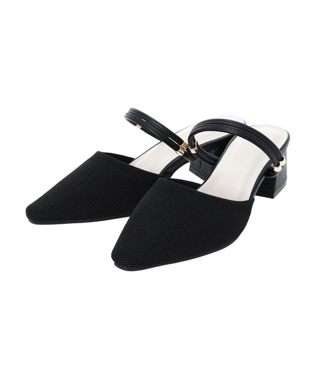 Green Parks ＲＵＰＩＳ．　ニットヒールミュール Black