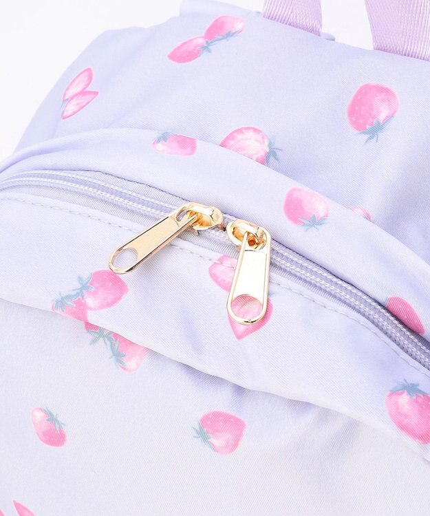 ANY KIDS 【Strawberry Collection】【10L容量】いちご総柄リュック ラベンダー