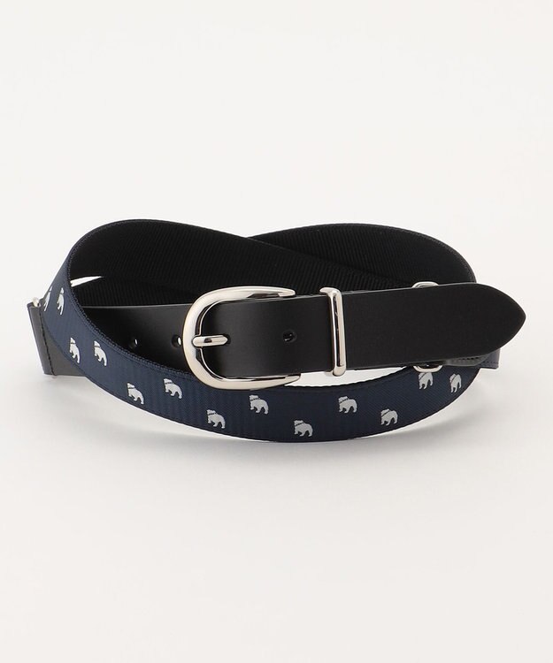 J.PRESS MEN バックブル エンブロイダリーベルト ネイビー系9