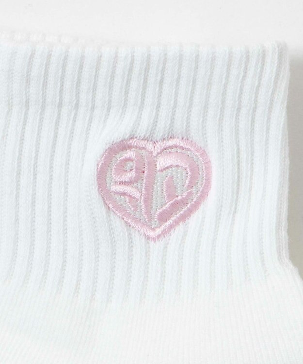 WEGO デザインロゴ刺繍アンクル底パイルソックス 柄5