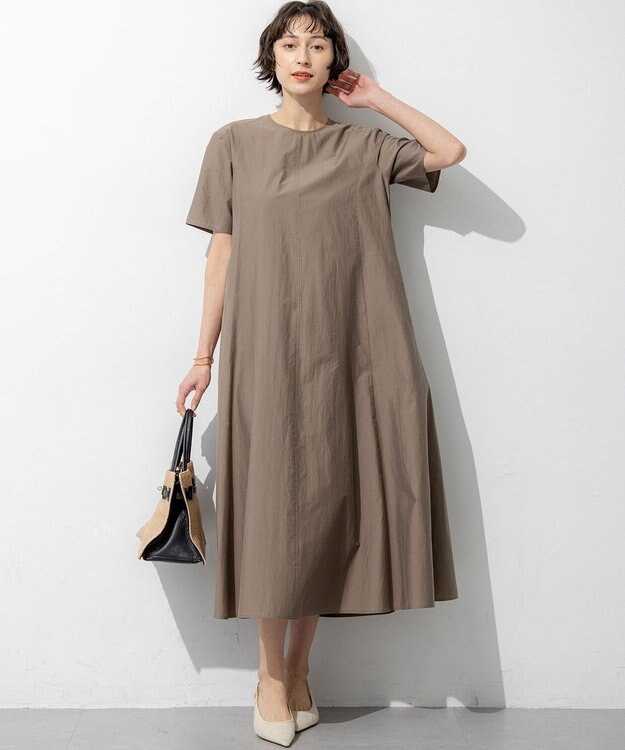 23区 S 【先行予約】MANTECOブライトワッシャー フレアワンピース モカ系