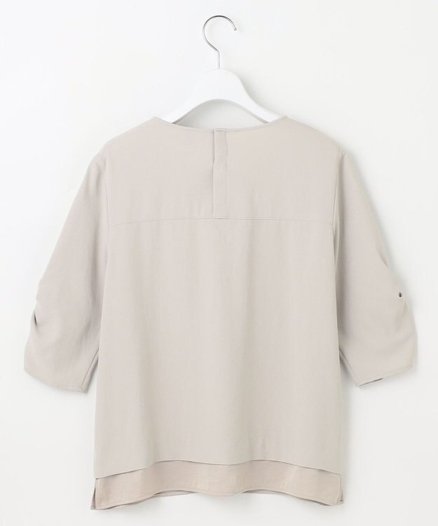 J.PRESS LADIES 【洗える・吸水速乾・接触冷感・セットアップ対応】Light ジョーゼット ブラウス ベージュ系