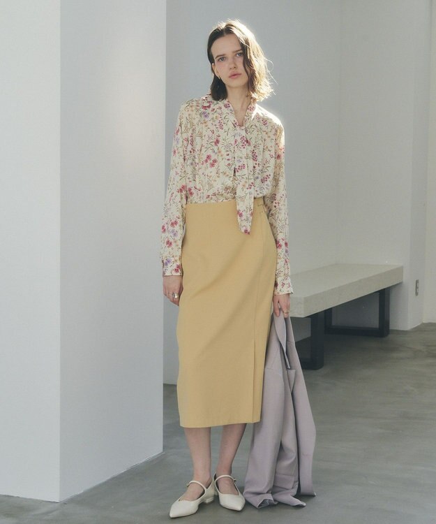 YECCA VECCA サイドベルトナロースカート Yellow