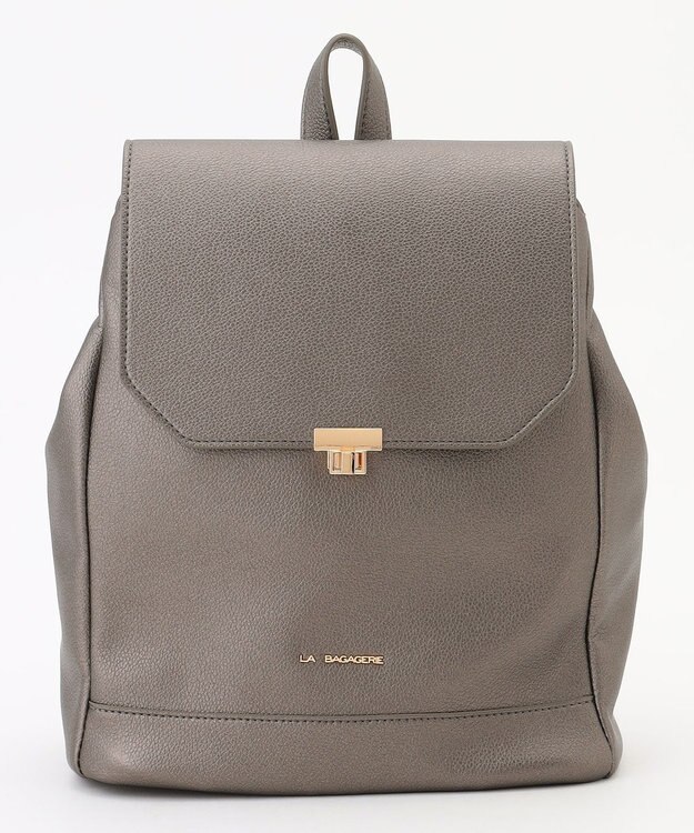 LA BAGAGERIE フロント金具デイリーリュック ガンメタリック