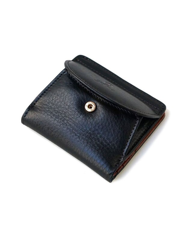 FOLNA RD ヌメオイルシュリンク二つ折り財布 ブラック