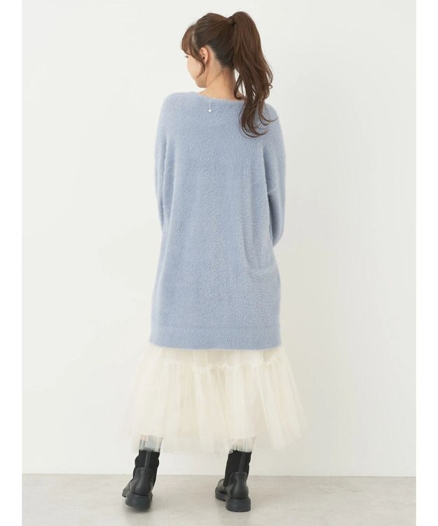 earth music&ecology ミニシャギーチュニック Blue