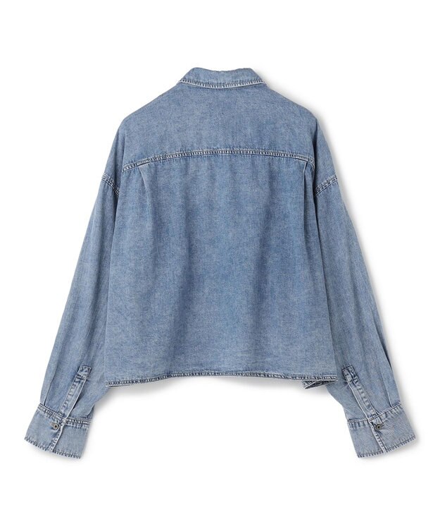 UNFILO 【UNFILO DENIM LIGHT】 クロップドシャツ ウォッシュブルー