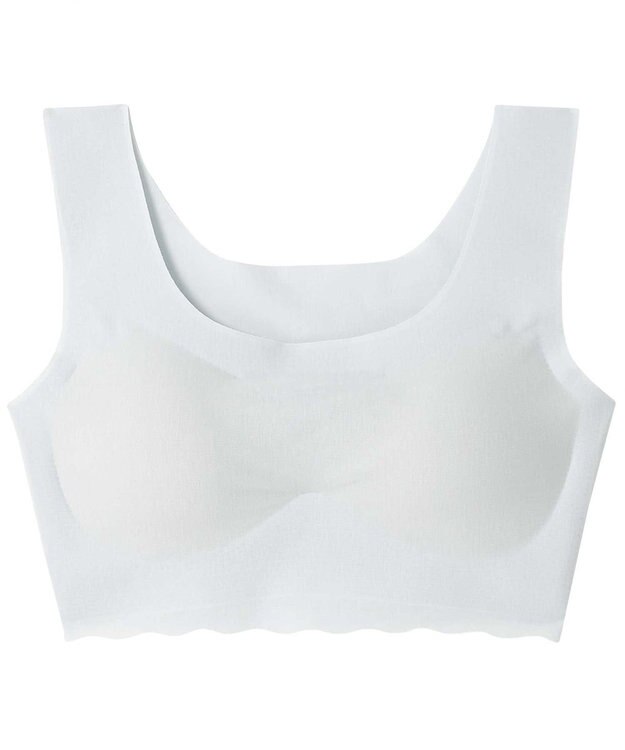 une nana cool 綿混フラット仕上げ　ノンワイヤーブラジャー　　【全サイズ同一価格】 GY