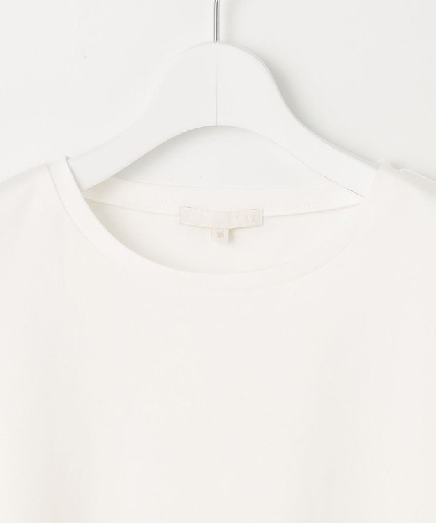 自由区 【洗える】レースエッジフレアスリーブ トップス オフ