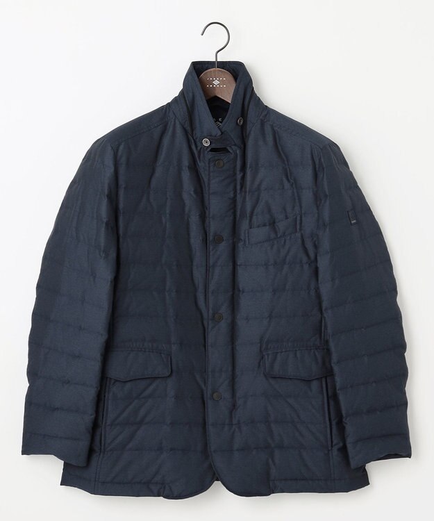 JOSEPH ABBOUD 【軽量/防風/形状記憶】インターレース ダウン ジャケット ブルー系