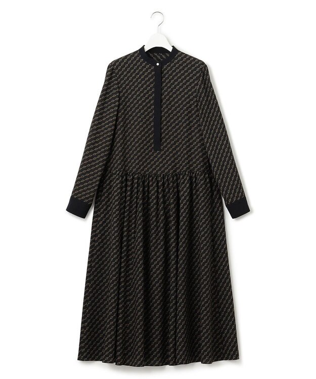 23区 【洗える】Ratti チェーンモチーフ ワンピース ブラックプリント