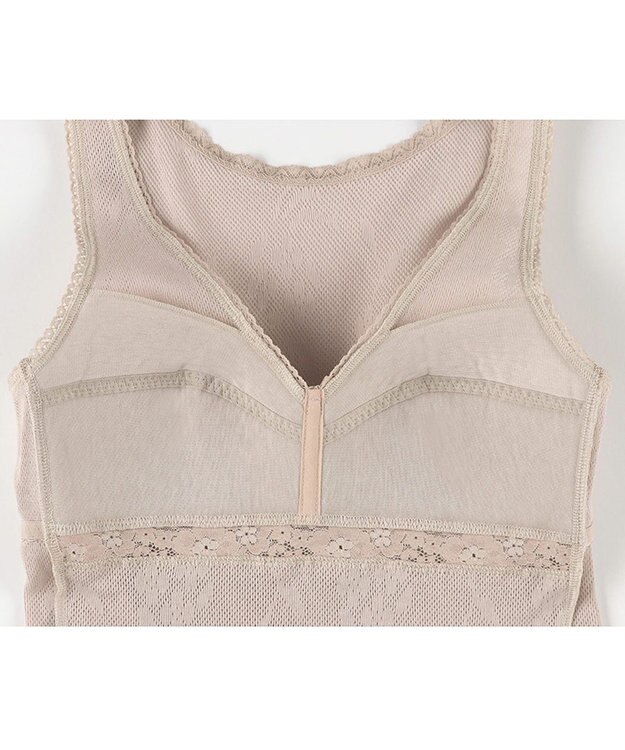 Wing カップ付きインナー 綿100％(身生地) さらっと快適 【綿100％ メッシュタイプ】 ブラトップ タンクトップ 春 夏 EL6186 ウイング／ワコール ブラウン