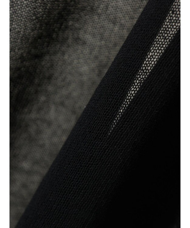 CRAFT STANDARD BOUTIQUE シアーニットトッパーカーディガン Black
