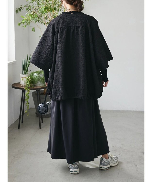 Green Parks AnriettMusee フロントジップジャガードブルゾン Black