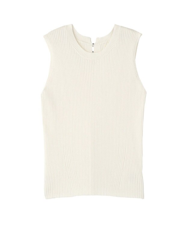 earth music&ecology 前後2WAYスリット釦タンクトップ Ivory