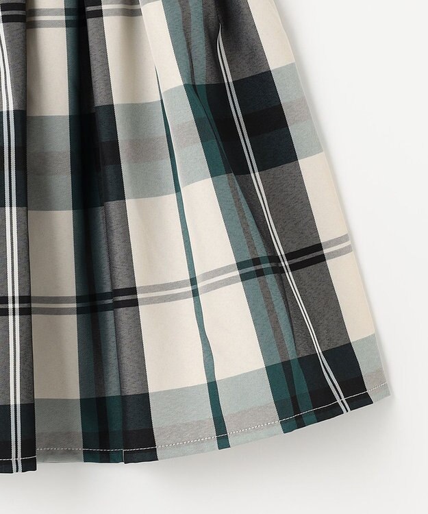 ANY KIDS カラー チェック スカート グリーン系チェック