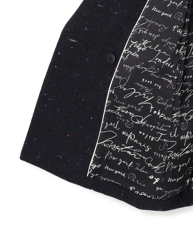 ICB 【30th ANNIVERSARY】 カラーネップツイード ジャコット ミッドナイト（ネイビー系）