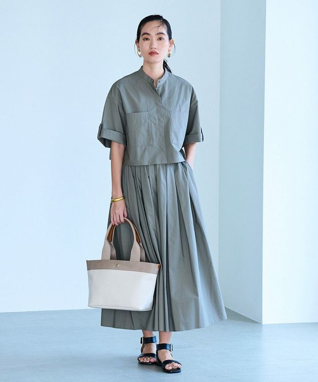 TOPKAPI 【ドラマ着用】【Breath TOPKAPI】RIPPLE リプル ロング ハンドル B5 トートバッグ アイボリー