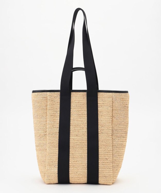 自由区 【2WAY】ハンドルラフィア トートバッグ ナチュラル