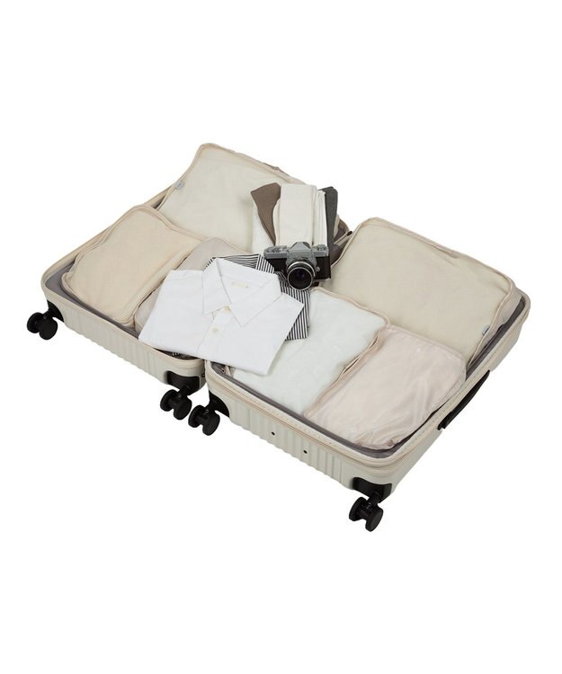 ACE BAGS & LUGGAGE 【WEB限定】ACE クレスタS スーツケース 60/73L ストッパー付き 09162 エース アイボリー