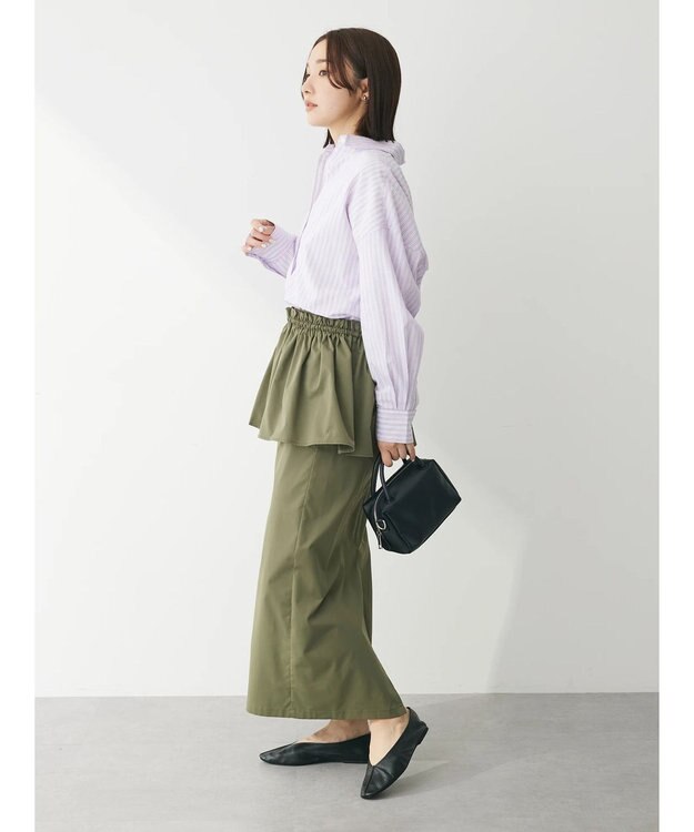 Green Parks イージーケア　ドビーストライプシャツ Pink