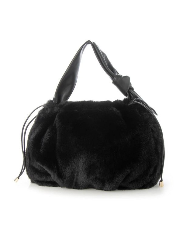 UNBILLION cachecache リボンハンドルエコファードロストバッグ ブラック