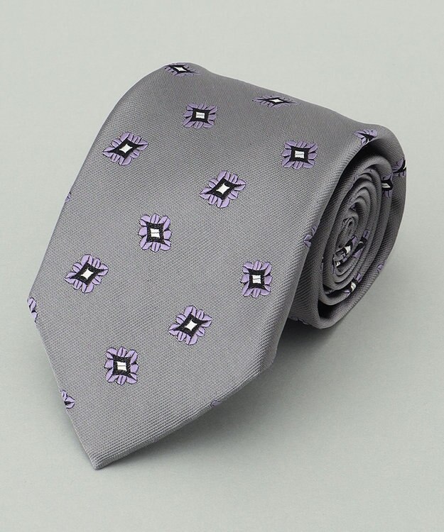 GOTAIRIKU 【日本製】西陣ネクタイ_グレー×パープル系 ライトグレー系4